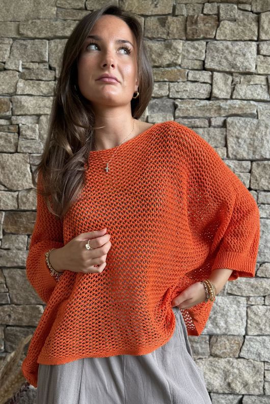 Conrad Grunge Loose Cotton Knit Sunset